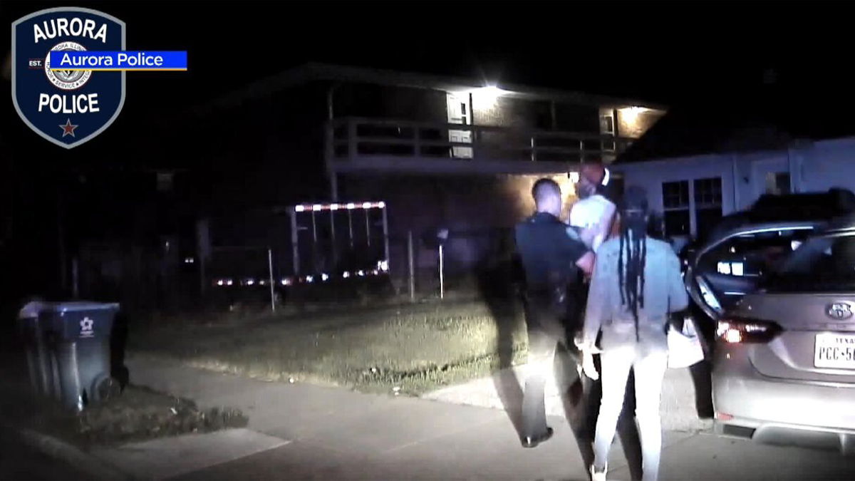 <i>Aurora Police</i><br/>Dash cam video has been released of a traffic stop in Aurora last month in which a police officer was attacked.