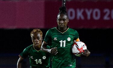 Barbra Banda of Zambia has six goals through two Olympic matches