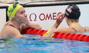 Ariarne Titmus Katie Ledecky Swimming