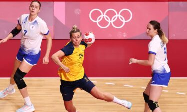 The action was thrilling Tuesday in Olympic women's team handball at Yoyogi National Stadium.