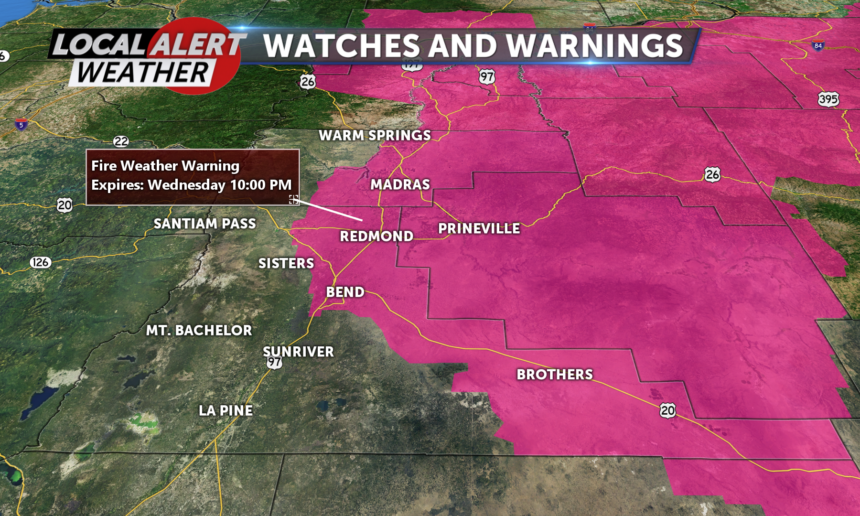 Red Flag Warning In Place For Parts Of Central Oregon - Ktvz