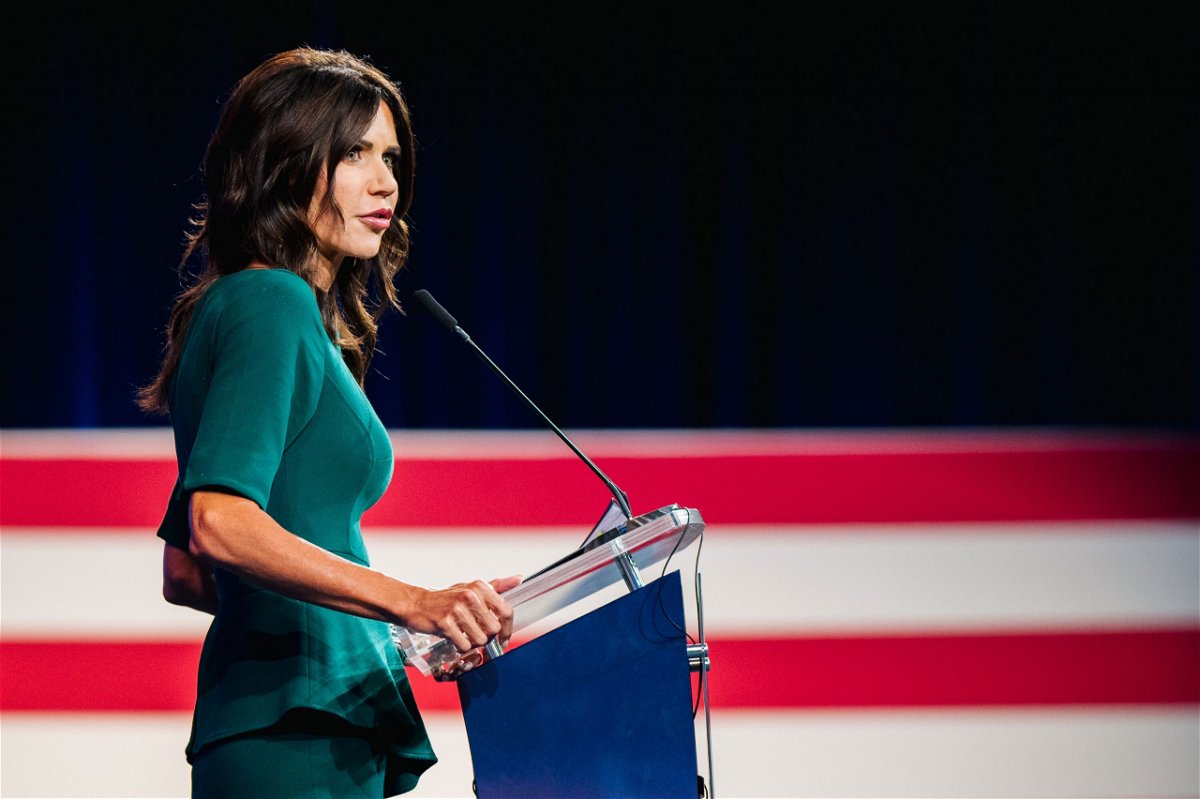 <i>Brandon Bell/Getty Images</i><br/>South Dakota Gov. Kristi Noem questioned the grit and instinct of fellow GOP governors who enacted Covid-19 measures like mask mandates and business closures to stop the spread of the virus in their states last year