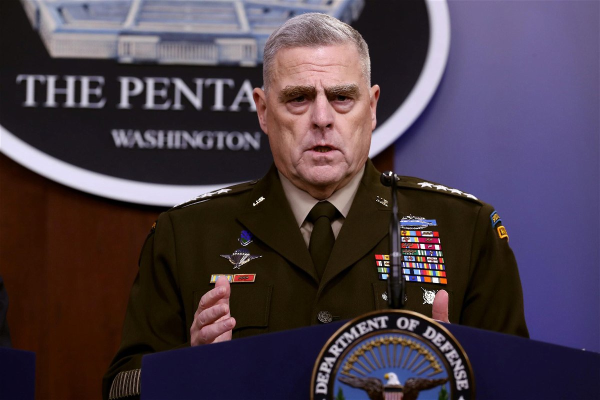 <i>Chip Somodevilla/Getty Images North America/Getty Images</i><br/>Chairman of the Joint Chiefs of Staff Mark Milley said July 21 he wouldn't comment on a recent book excerpt alleging he was so shaken that then-President Donald Trump and his allies might attempt a coup or take other dangerous or illegal measures after the November election.