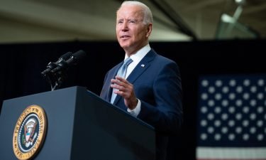 President Joe Biden speaks about his Build Back Better economic plans after touring McHenry County College in Crystal Lake