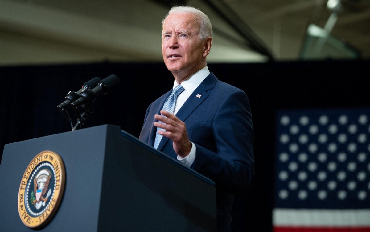 <i>Saul Loeb/AFP/Getty Images</i><br/>President Joe Biden speaks about his Build Back Better economic plans after touring McHenry County College in Crystal Lake