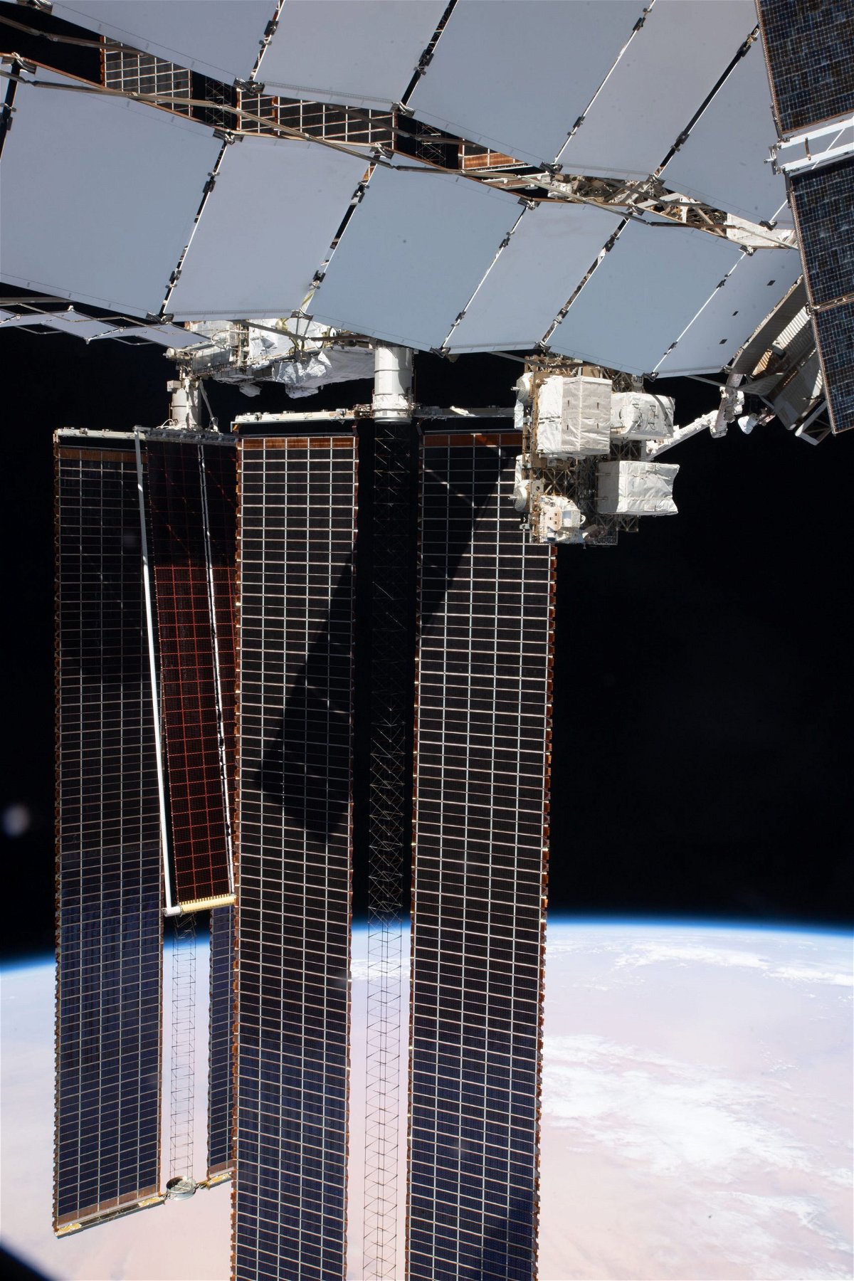 <i>NASA</i><br/>The astronauts installed one new ISS Roll-Out Solar Array on June 20.