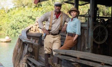 Dwayne Johnson and Emily Blunt are pictured in Disney's latest ride-turned movie "Jungle Cruise."