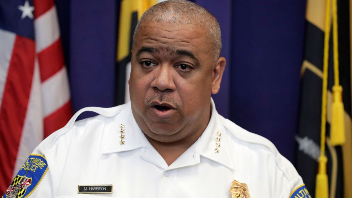<i>Julio Cortez/AP</i><br/>Baltimore Police Commissioner Michael Harrison says Baltimore now has 