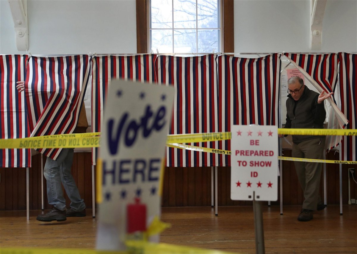<i>Joe Raedle/Getty Images</i><br/>The New Hampshire Supreme Court voted in a 4-0 decision that a 2017 state law requiring proof of residence to vote is unconstitutional