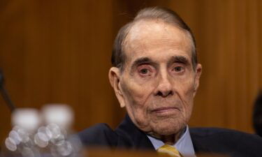 Bob Dole appears at a Senate Foreign Relations Committee confirmation hearing on Capitol Hill in Washington on Thursday