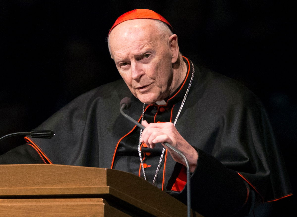 <i>Robert Franklin/AP</i><br/>Former Cardinal Theodore McCarrick is now facing criminal charges in Massachusetts.