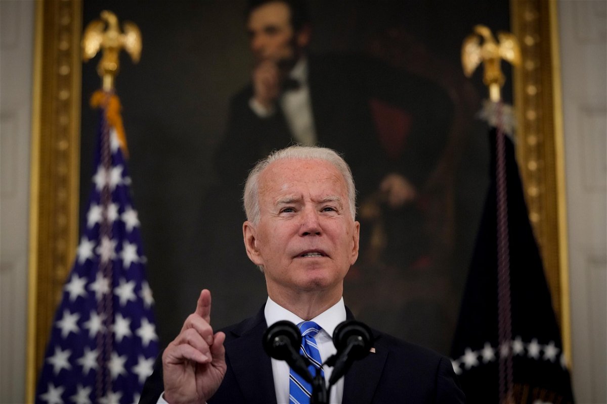 <i>Drew Angerer/Getty Images</i><br/>President Joe Biden speaks at the White House on July 19. Biden is holding his second full Cabinet meeting to mark six months in office