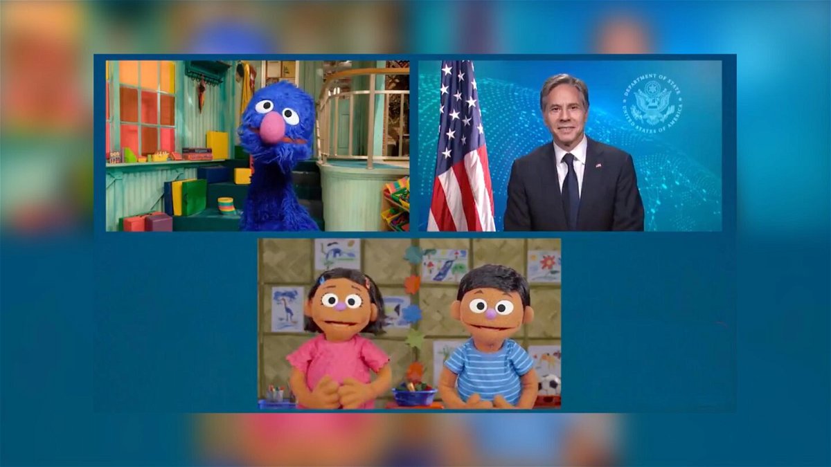 <i>Sesame Street</i><br/>Secretary of State Antony Blinken made his way back to where the air is sweet
