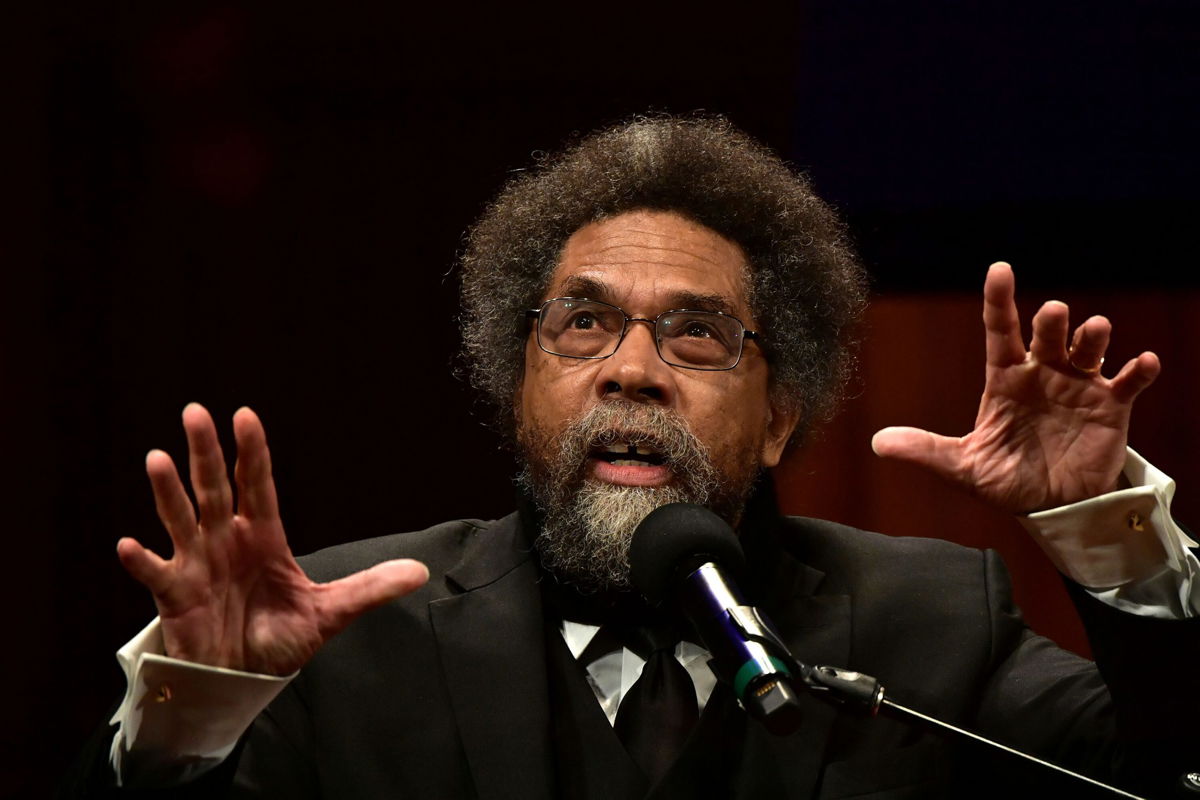 <i>Paul Marotta/Getty Images</i><br/>Cornel West speaks at the W.E.B. Du Bois Medal Award Ceremony at Harvard University on October 11