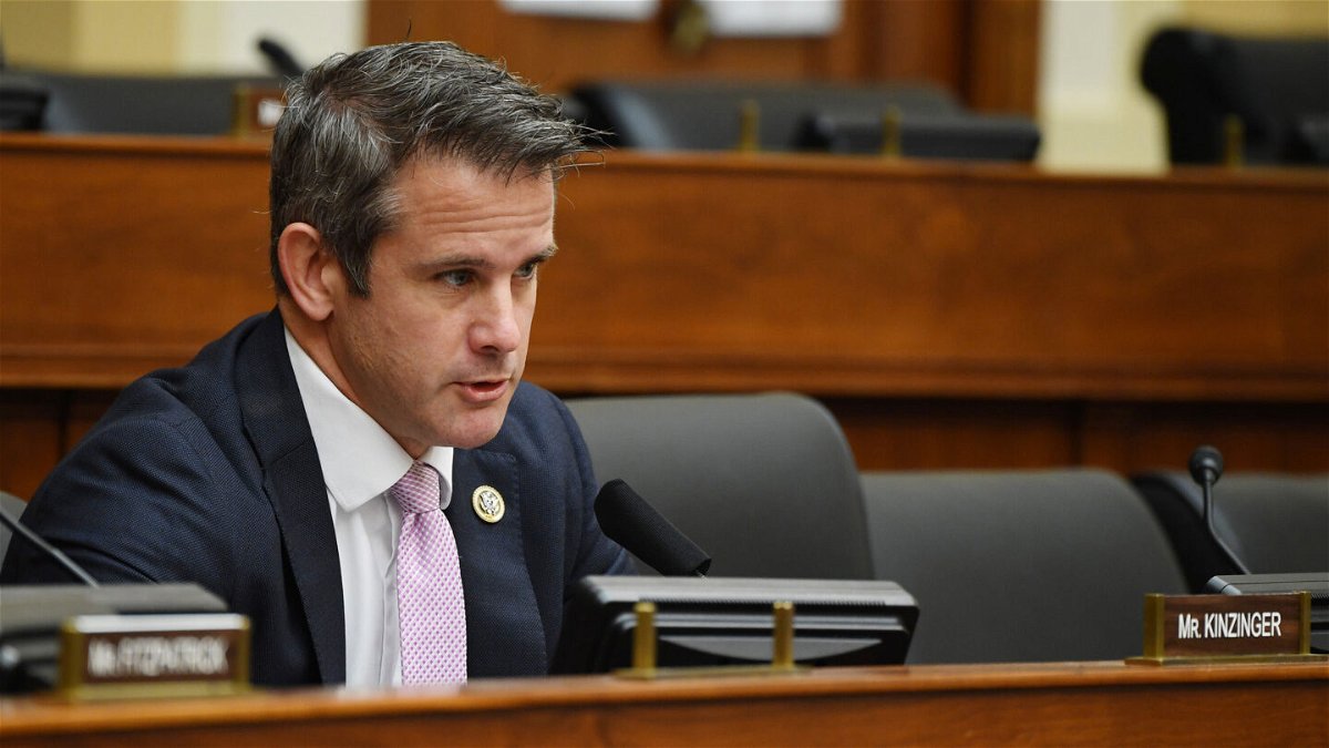 <i>Kevin Dietsch/Pool/Getty Images</i><br/>House Speaker Nancy Pelosi is considering naming GOP Rep. Adam Kinzinger to join the select committee investigating the deadly January 6 insurrection at the US Capitol.