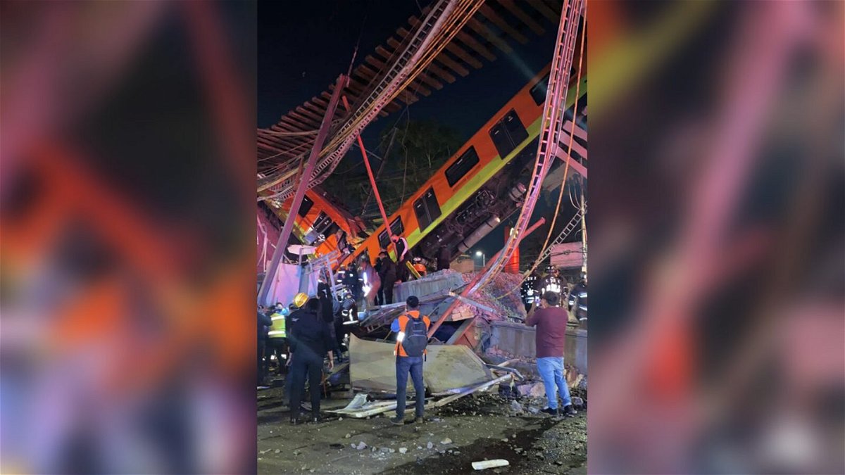 <i>Mexico's Civil Protection Agency</i><br/>A subway bridge has collapsed in Mexico City causing the subway to tumble to the street below the overpass.