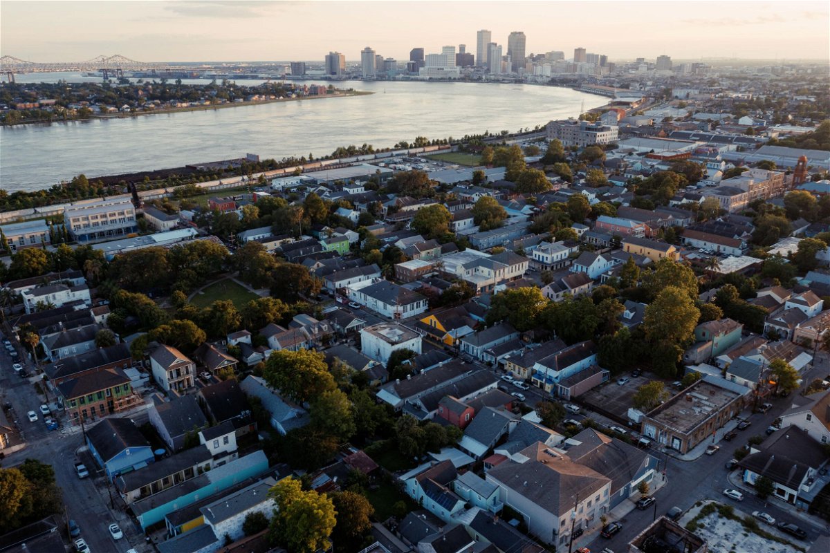 <i>Bryan Tarnowski/Bloomberg/Getty Images</i><br/>The Bywater neighborhood of New Orleans is shown. As the climate crisis makes record-breaking heat waves more frequent