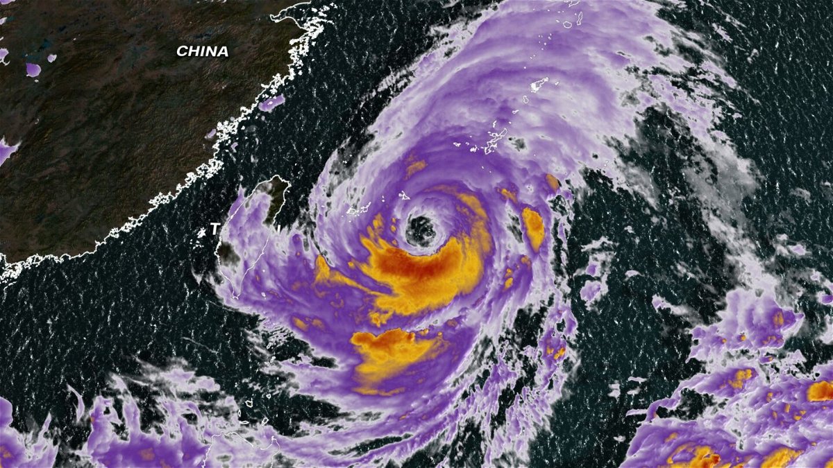 <i>CNN Weather</i><br/>Satellite image of Typhoon In-fa located near the southern Japan islands on July 22.