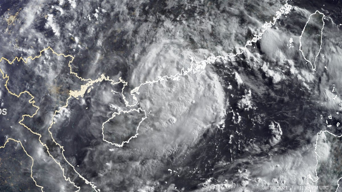 <i>CNN Weather</i><br/>This satellite image shows Typhoon Cempaka on Tuesday morning.