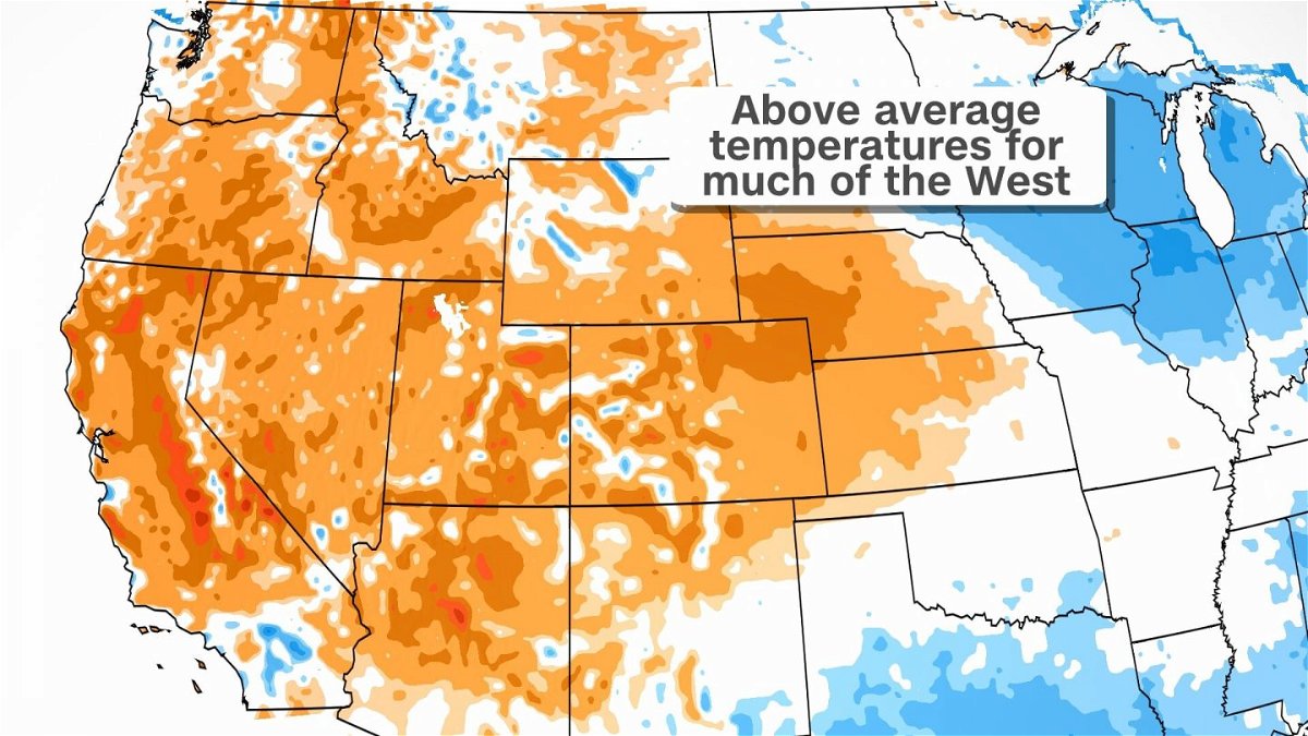<i>CNN</i><br/>Above average temperatures span much of the Western US.