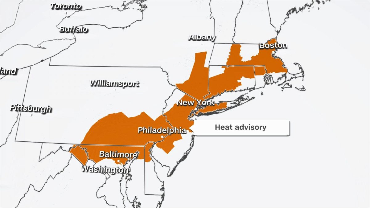 <i>CNN</i><br/>Heat advisories are in place across the Northeast.