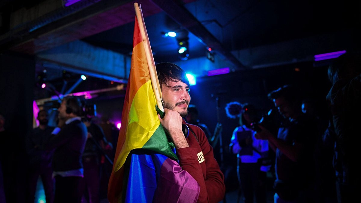 <i>Daniel Mihailescu/AFP/Getty Images</i><br/>Emotions run high during the wait for the results of a referendum seeking to redefine family in Bucharest