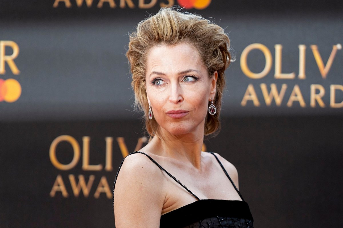 <i>Niklas Halle'n/AFP/Getty Images</i><br/>Gillian Anderson is pictured at the Olivier Awards in London in 2019. Anderson says she is 