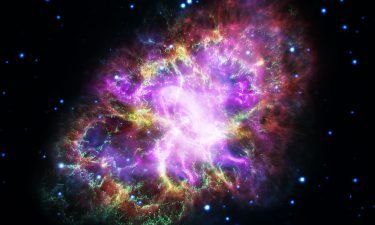This image of the Crab Nebula was created using data from five different telescopes.