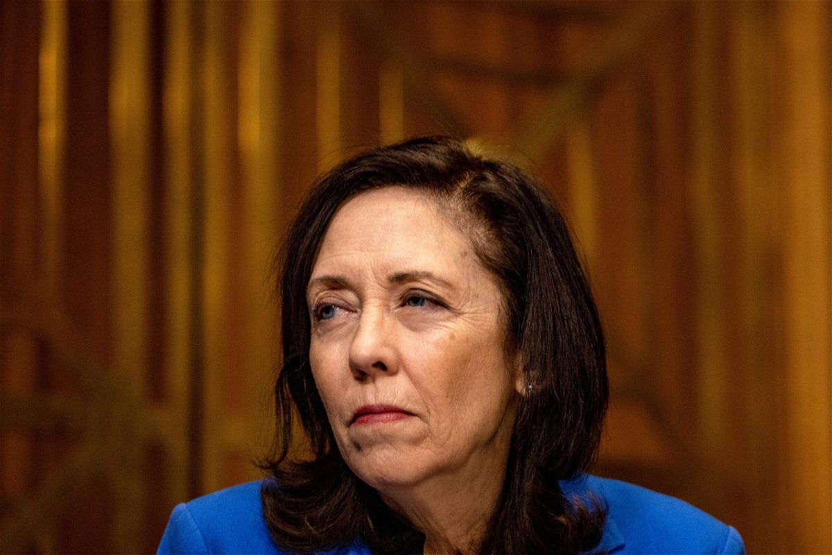 <i>Tasos Katopodis/Getty Images</i><br/>Sen. Maria Cantwell (D-WA) speaks at the Senate Finance Committee hearing at the US Capitol on February 25