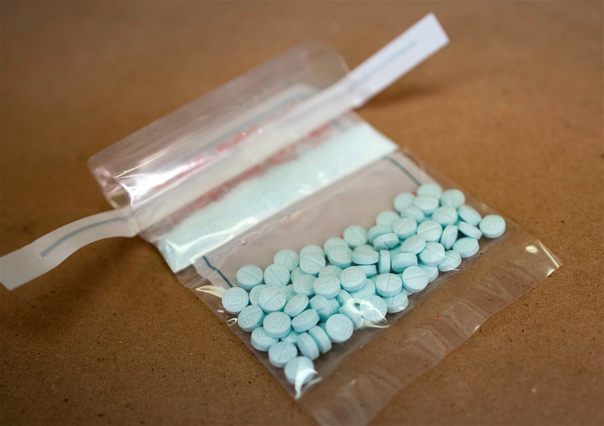 <i>Don Emmert/AFP/Getty Images</i><br/>Tablets believed to be laced with fentanyl are displayed at the Drug Enforcement Administration Northeast Regional Laboratory on October 8