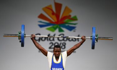 Julius Ssekitoleko competing at the 2018 Commonwealth Games.