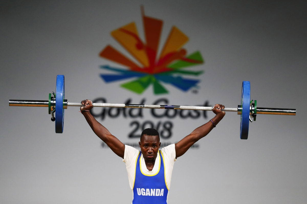 <i>Dean Mouhtaropoulos/Getty Images</i><br/>Julius Ssekitoleko competing at the 2018 Commonwealth Games.