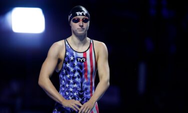 Katie Ledecky standing before competing