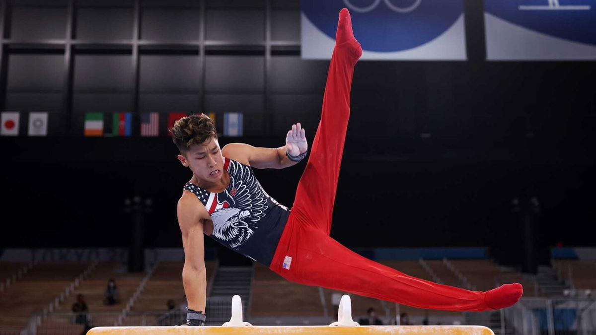 Yul Moldauer hits 14.366 pommel horse routine