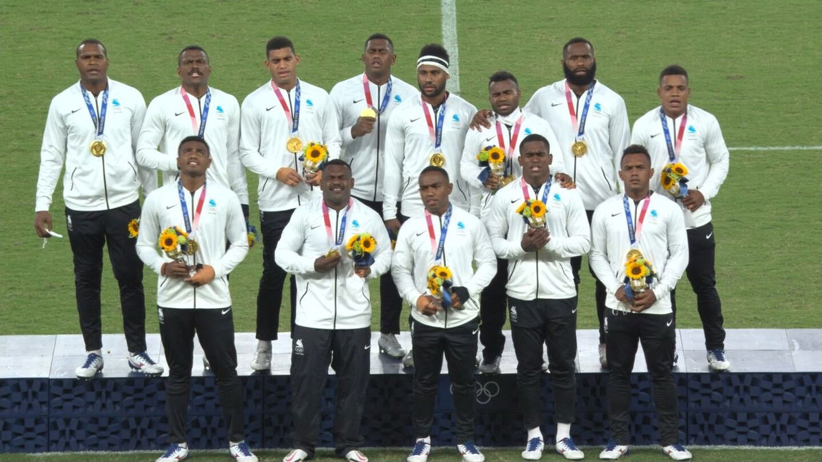 Fiji's emotional men's rugby medal ceremony