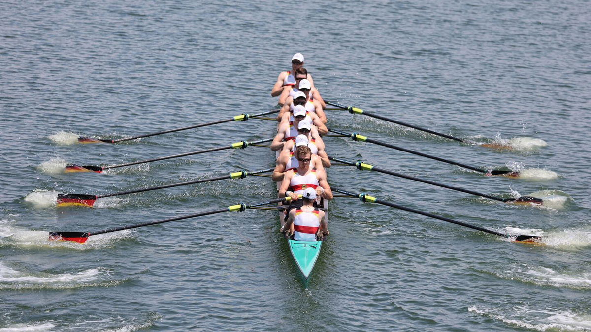 Germany wins first heat of men's eight