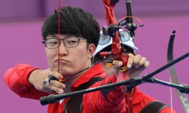 Japanese men's archery team wins shoot-off for bronze