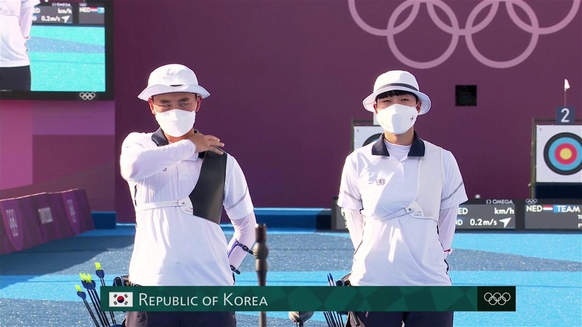 South Korea wins inaugural mixed team archery gold medal