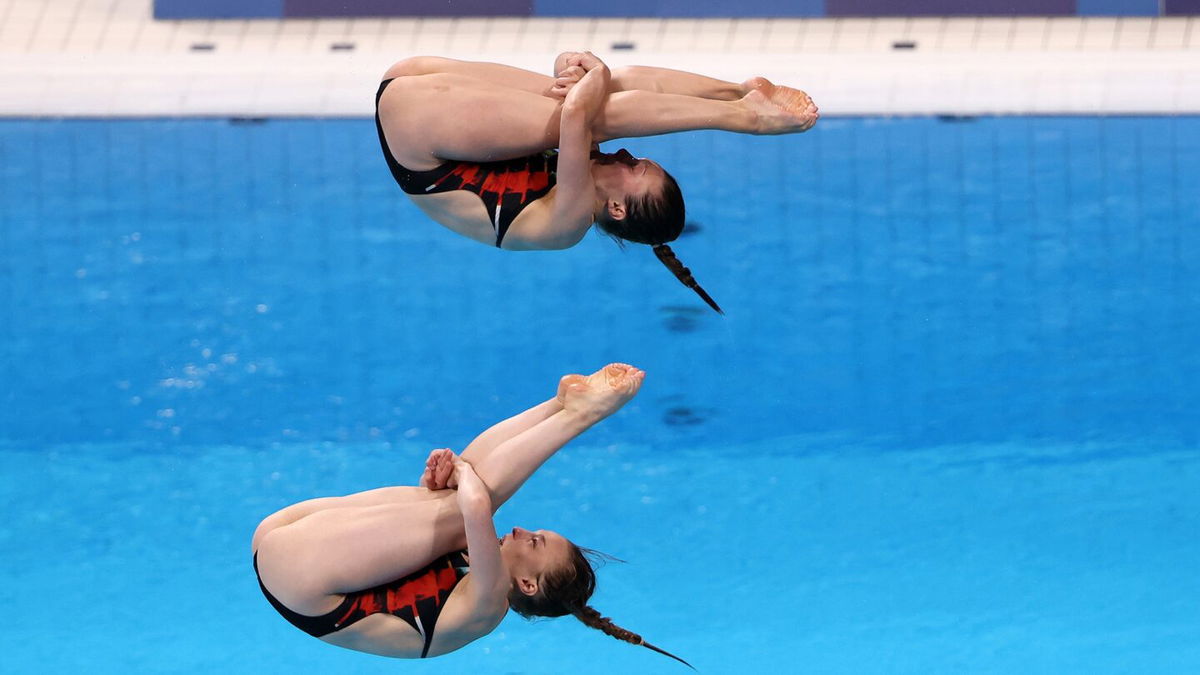 Team Germany's bronze-winning synchro springboard dives