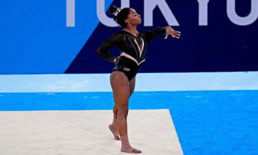 Simone Biles readies Olympic performances at podium training