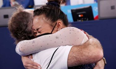 Suni Lee emotional after clinching gold in all-around