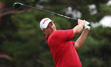 Golfer Sepp Straka makes Round 1 birdie on 15th hole