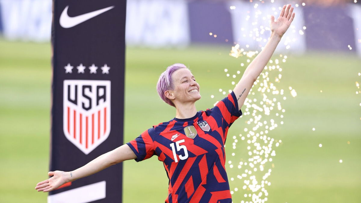 Megan Rapinoe joins Opening Ceremony broadcast from team bus