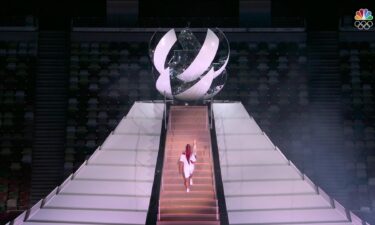 Naomi Osaka lights the Olympic cauldron