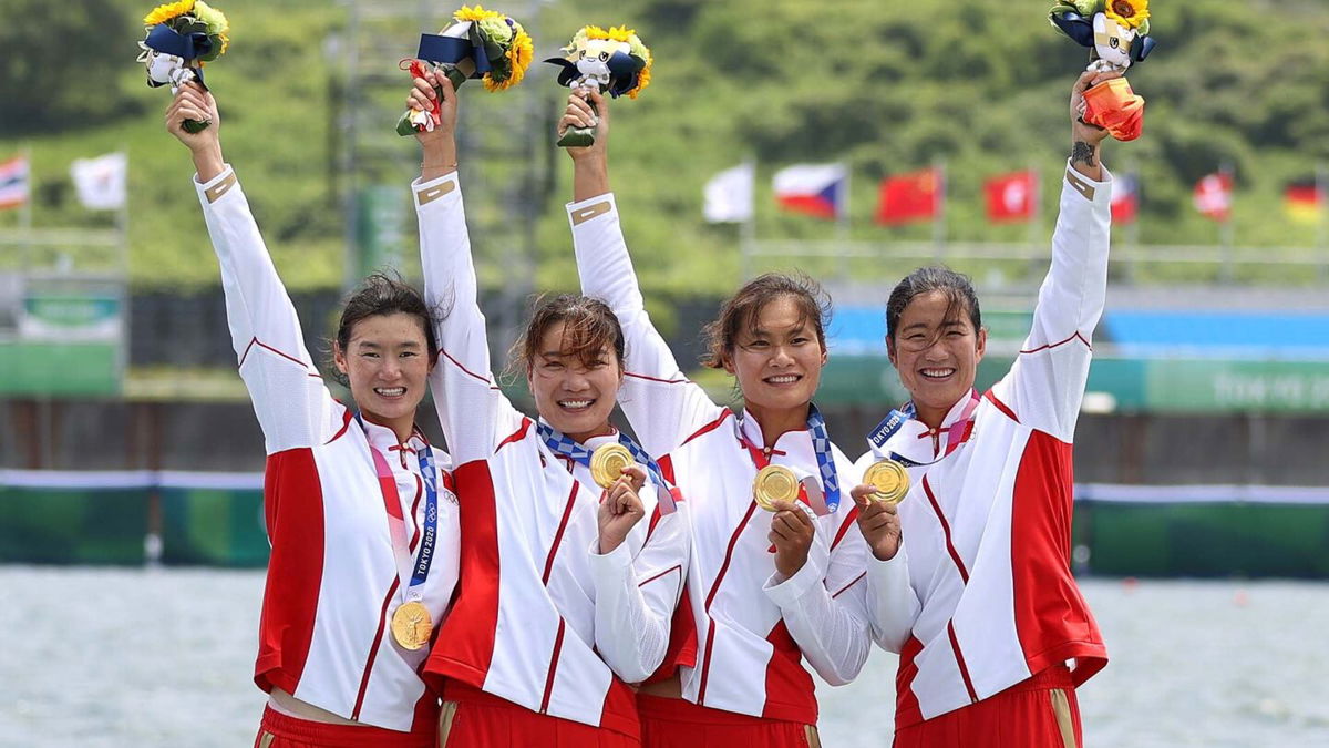 China commands women's quad sculls for gold