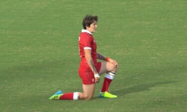 Canada and Brazil rugby players kneel in demonstration