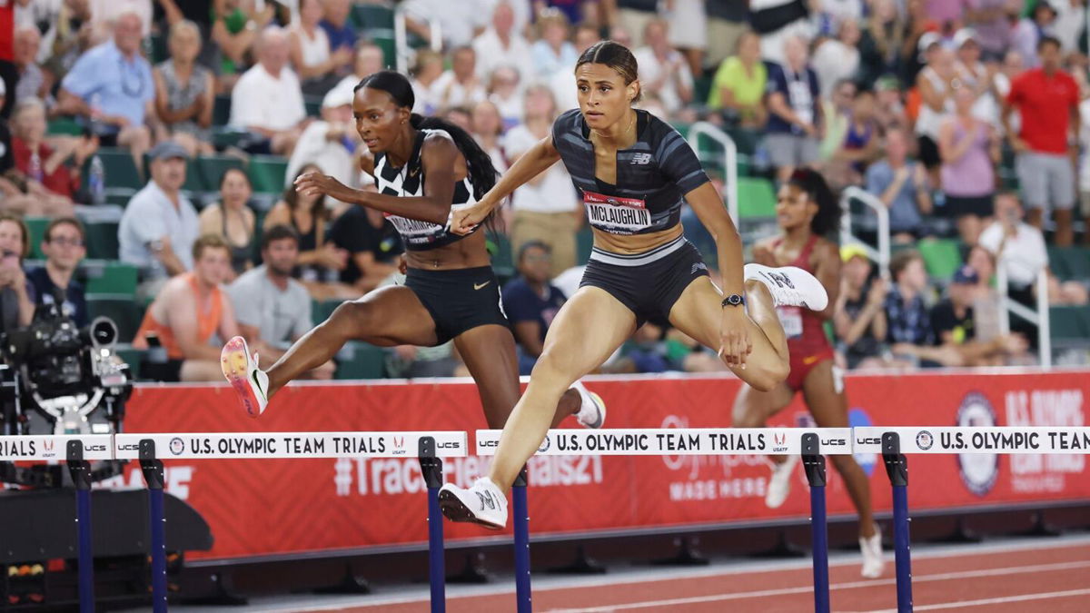 The rhythm of hurdles in track and field