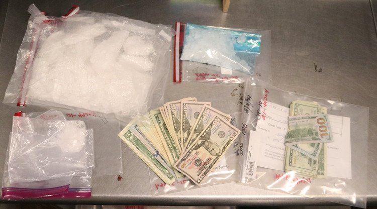 More than 2 pounds of methamphetamine, $1,800 in cash seized in Wednesday raid