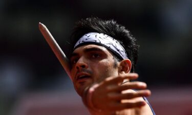 India's Neeraj Chopra competes in the men's javelin throw qualification during the Tokyo 2020 Olympic Games