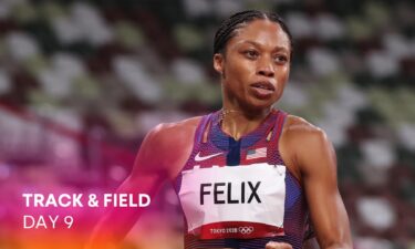 Allyson Felix of Team USA competes in the Women's 400m on day fourteen of the Tokyo 2020 Olympic Games